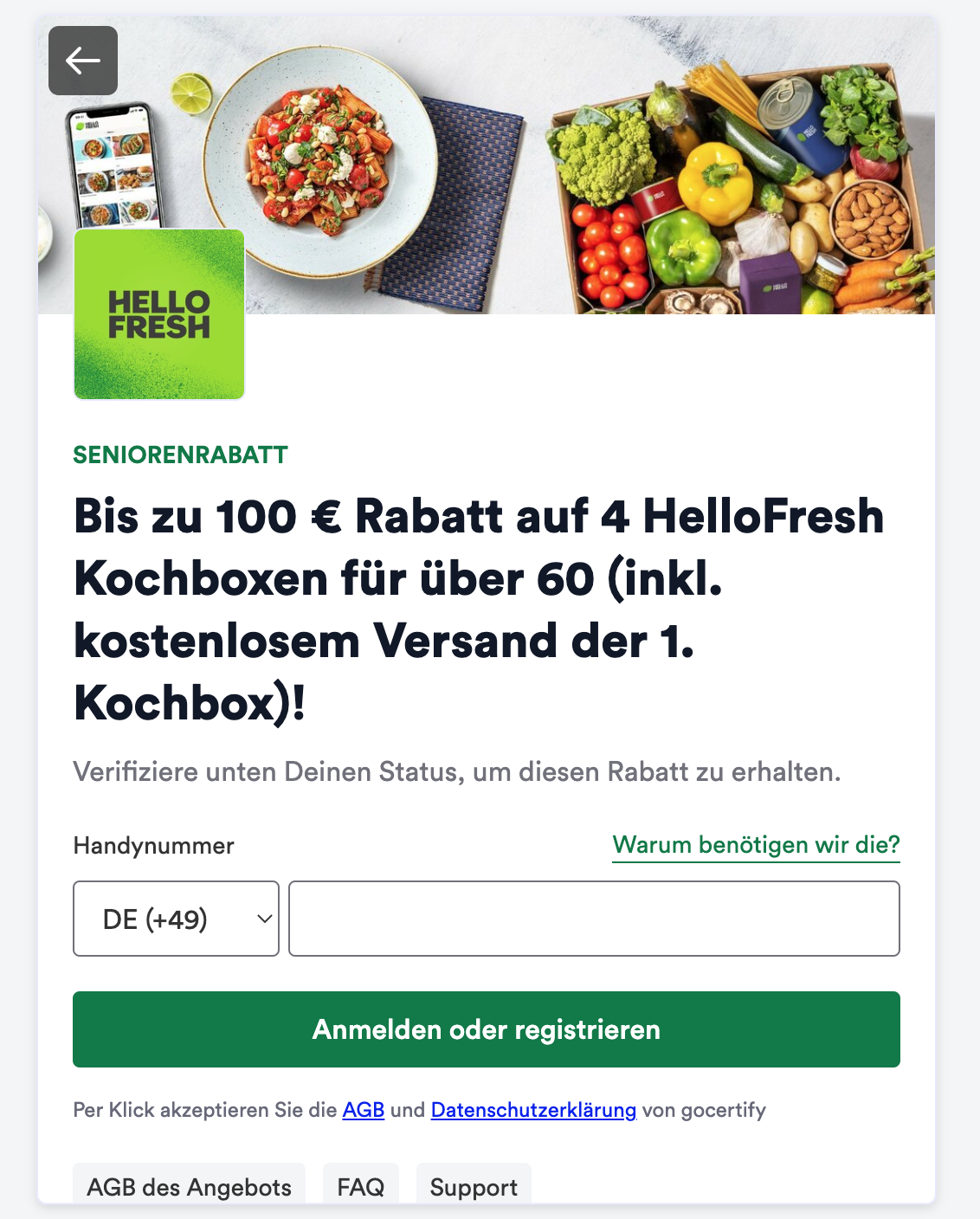 HelloFresh Gutschein 120€ Rabattcode Im August 2024