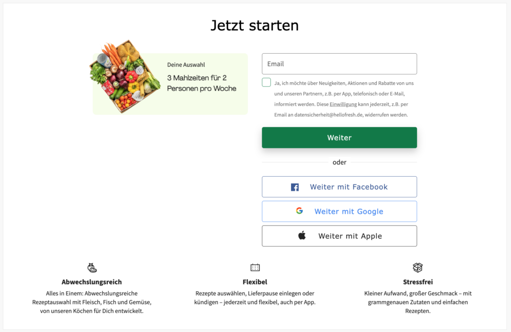 HelloFresh anmelden - hellofresh anmelden 2 hellofresh anmelden schritt zu schritt
