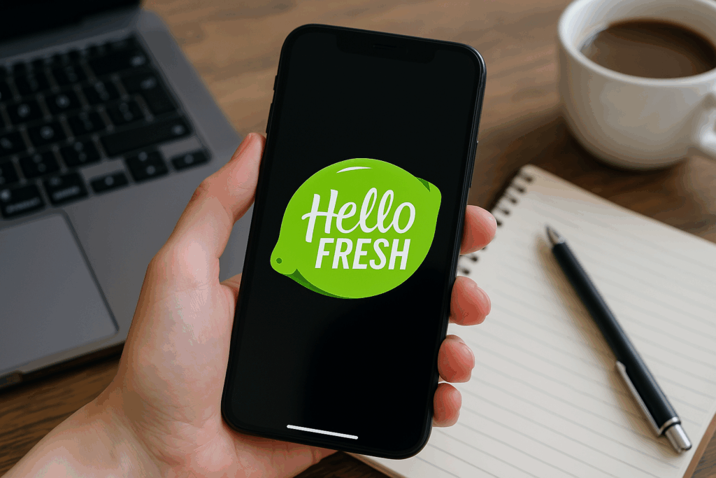 Person nutzt Smartphone, um den HelloFresh Kundenservice zu kontaktieren – symbolisches Bild für Support und Hilfe bei HelloFresh.